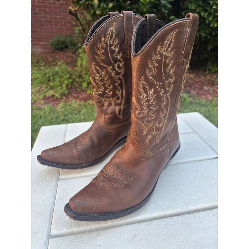 Laredo Brown Leather Western Cowboy Boots Pointed Toe 51094 Mens 7 M